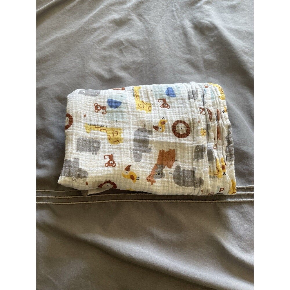Parents Choice Baby Blanket Animals Jungle Zoo Muslin Swaddle Lovey